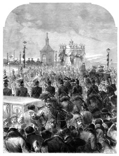 Funeral of the Emperor of Russia: removal of the body to the Church of St. Peter and St. Paul, 1881. Creator: Unknown.
