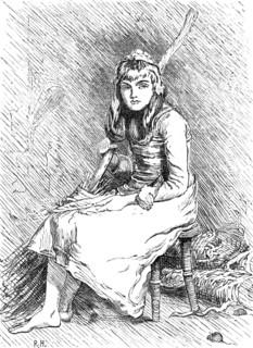 Sketches of pictures in the Royal Academy Exhibition: Cinderella, J. E. Millais, R.A., 1881. Creator: R. H..