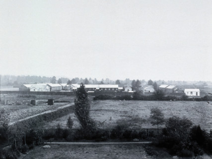 Gloucester smallpox epidemic, 1896: the isolation hospital seen from outside, 1896. Creator: HCF of Gloucester.