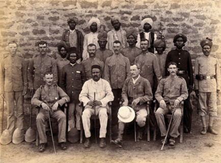 A group of plague staff, part of the Karachi Plague Committee, India, 1897. Creator: Unknown.