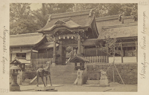 Bronze Horse Buddhist temple, Nagasaki, Japan, 1870-1900.  Creator: Ueno Hikoma.