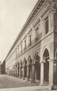 Archaeological Civic Museum façade, Bologna, between 1880-1886. Creator: Giorgio Sommer.
