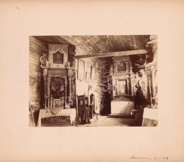 Church of St Nicholas - interior, Moszczenica, 1893. Creator: Stanislaw Tomkowicz.