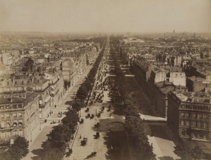 Street view of the Champs Elysees, Paris, 1879-1890. Creator: Unknown.