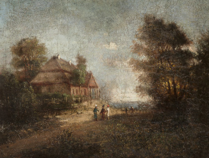 Manor-House of the Kosciuszko Family at Mereczowszczyzna, before 1863. Creator: Michal Kulesza.
