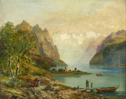 Walensee (Lake of Wallenstat), 19th century. Creator: Bernhard Michling.