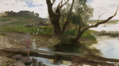 View of the Swislocz River, c1873. Creator: Henryk Siemiradzki.
