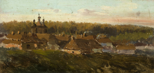 Volhynian Village, c1864. Creator: Jozef Szermentowski.