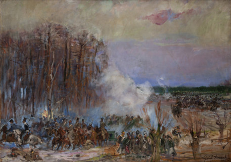 Fight for the Alder Grove, 1940. Creator: Wojciech Kossak.