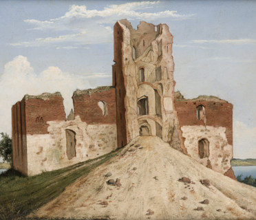 View of the Castle at Troki (Trakai), 1854. Creator: Wincenty Dmochowski.