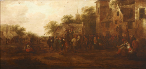 Meeting in Front of the Tavern, 2nd half of 17th century. Creator: Klaes Molenaer.