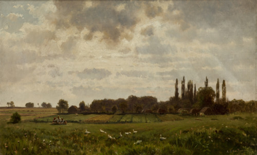 Village Maslowice, 1873. Creator: Aleksander Swieszewski.