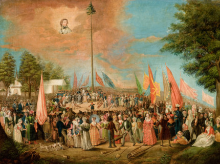 Raising of the Kosciuszko Mound, between 1838-1860. Creator: Jan Nepomucen Bizanski.