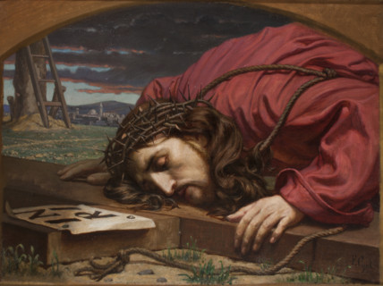 Christ Kissing the Cross, 1897-1898. Creator: Florian Cynk.