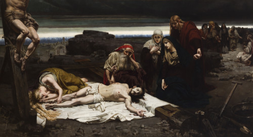 Descent from the Cross, 1887. Creator: Jozef Unierzyski.