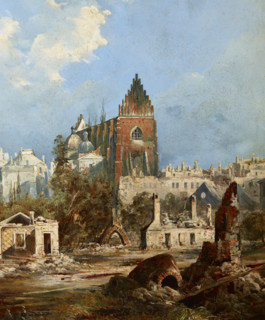Dominican Church after the Fire of 1850. Creator: Adam Gorczynski.