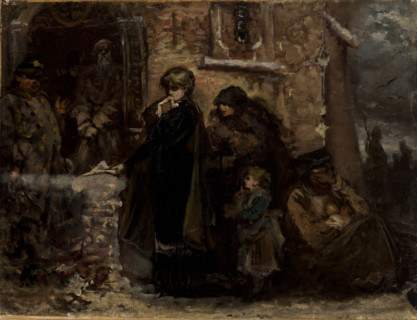 In Front of a Church, c1886. Creator: Wladyslaw Rossowski.