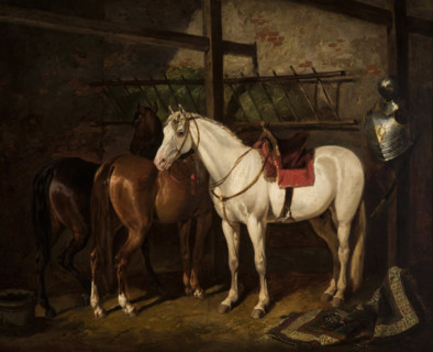 In a Stable, c1868. Creator: Jozef Brodowski.