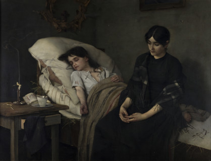 Death of an Orphan, 1884. Creator: Stanislaw Grocholski.