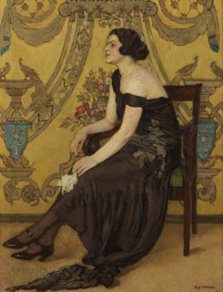 The Rose of Saaron-Portrait of Zofia Minderowa, 1923. Creator: Jozef Mehoffer.