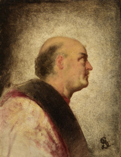 Venetian Dignitary-Copy of a fragment of the painting "The Fisherman Presenting the Ring..., 1864. Creator: Artur Grottger.