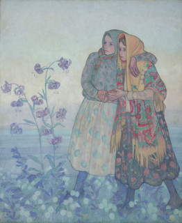 A Parade of Highland Women. Decorative Panel from the Bronislawa and Kazimierz Dluski..., 1909. Creator: Jan Rembowski.