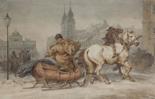 Warsaw coachman, 1863. Creator: Juliusz Kossak.