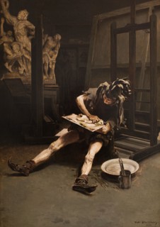 Phantoms in the Studio-Irony, between 1883 and 1885. Creator: Piotr Stachiewicz.