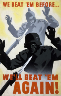 'We beat 'em before..We'll beat 'em again!', WWII poster, between 1939 and 1945. Creators: Central Office of Information, Unknown.