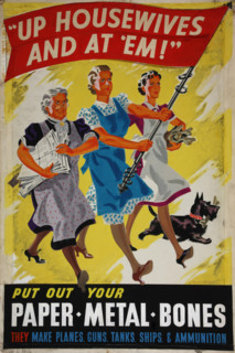 Up Housewives and at 'Em!, British poster, World War II, c1939-c1945. Creator: William Yates-Wilson.