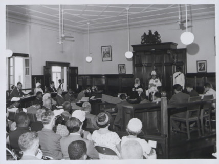 Sir Peter Stallard at the ceremony of opening of Parliament, Belize City, British Honduras, 1965. Creator: Unknown.