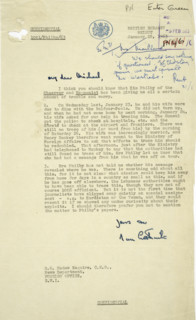 Letter on disappearance of MI6 agent Kim Philby on 23 January 1963. Creator: RM Hadow.