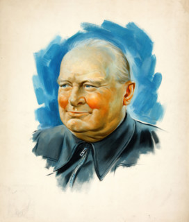 Winston Churchill, between 1939 and 1946. Creators: Central Office of Information, Unknown.