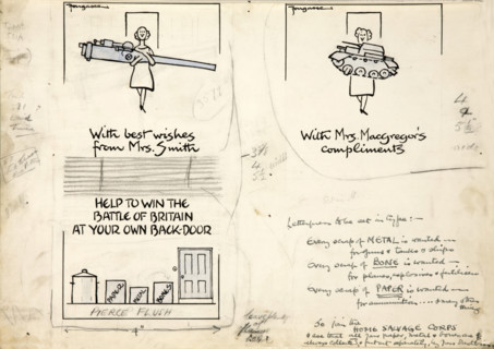 Salvage Appeal to join Home Salvage Corps World War II poster, between 1939 and 1946.  Creators: Central Office of Information, Cyril Kenneth Bird.