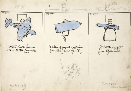 Salvage World War II poster... women carrying an aeroplane, a shell and machine gun, c1939-1946. Creators: Central Office of Information, Cyril Kenneth Bird.