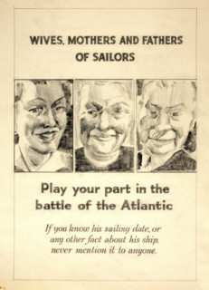 'Wives, mothers and fathers of sailors. Play your part...', WWII poster, between 1939 and 1946. Creators: Central Office of Information, Unknown.