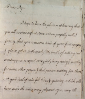 Letter from William Pitt,  between 1766 and 1770. Creator: William Pitt the Younger.