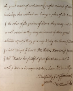 Letter from William Pitt,  between 1766 and 1770. Creator: William Pitt the Younger.