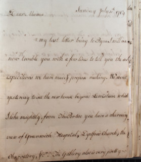 Letter from William Pitt,  between 1766 and 1770. Creator: William Pitt the Younger.