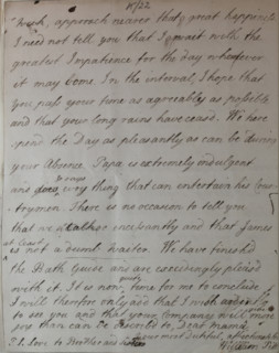 Letter from William Pitt, 1772. Creator: William Pitt the Younger.