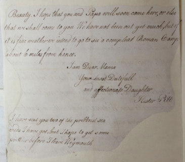 Letter from Hester Pitt, between 1766 and 1770. Creator: Hester Stanhope.
