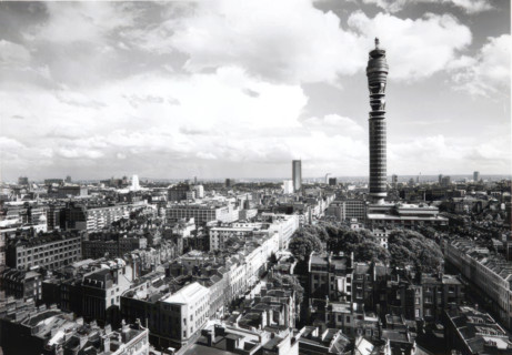 The Post Office Tower during construction, London, between 1961 and 1967.  Creator: Property Services Agency.	The Post Office Tower during construction, London, between 1961 and 1967. The British Tele...