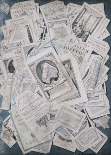 Trompe l'oeil. Prints and book tear-outs  , 1740. Creator: Wit, Nicolaas de (active ca 1740).