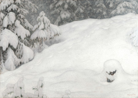 Snow, 1900. Creator: Fjaestad, Gustaf (1868-1948).