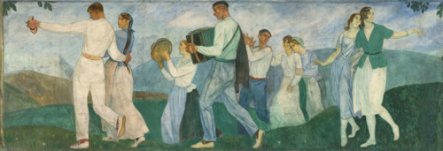 At the Pilgrimage Festival I, c1917-1918. Creator: Arteta, Aurelio (1879-1940).
