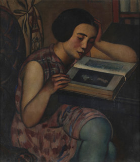 Bambina che legge (Little girl reading). Creator: Marussig, Pietro (1879-1937).