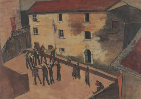 Piazza Giustagnana. Creator: Viani, Lorenzo (1882-1936).
