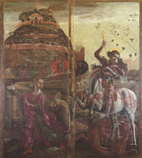 Saint George and the Princess, c1469. Creator: Tura, Cosimo (before 1431-1495).