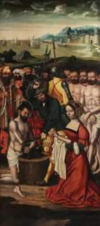 The Martyrdom of Saint Adrian, c1530. Creator: Lombard, Lambert (1505-1566).