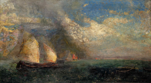 Fishing Boats. Memory of Venice, c1908. Creator: Redon, Odilon (1840-1916).